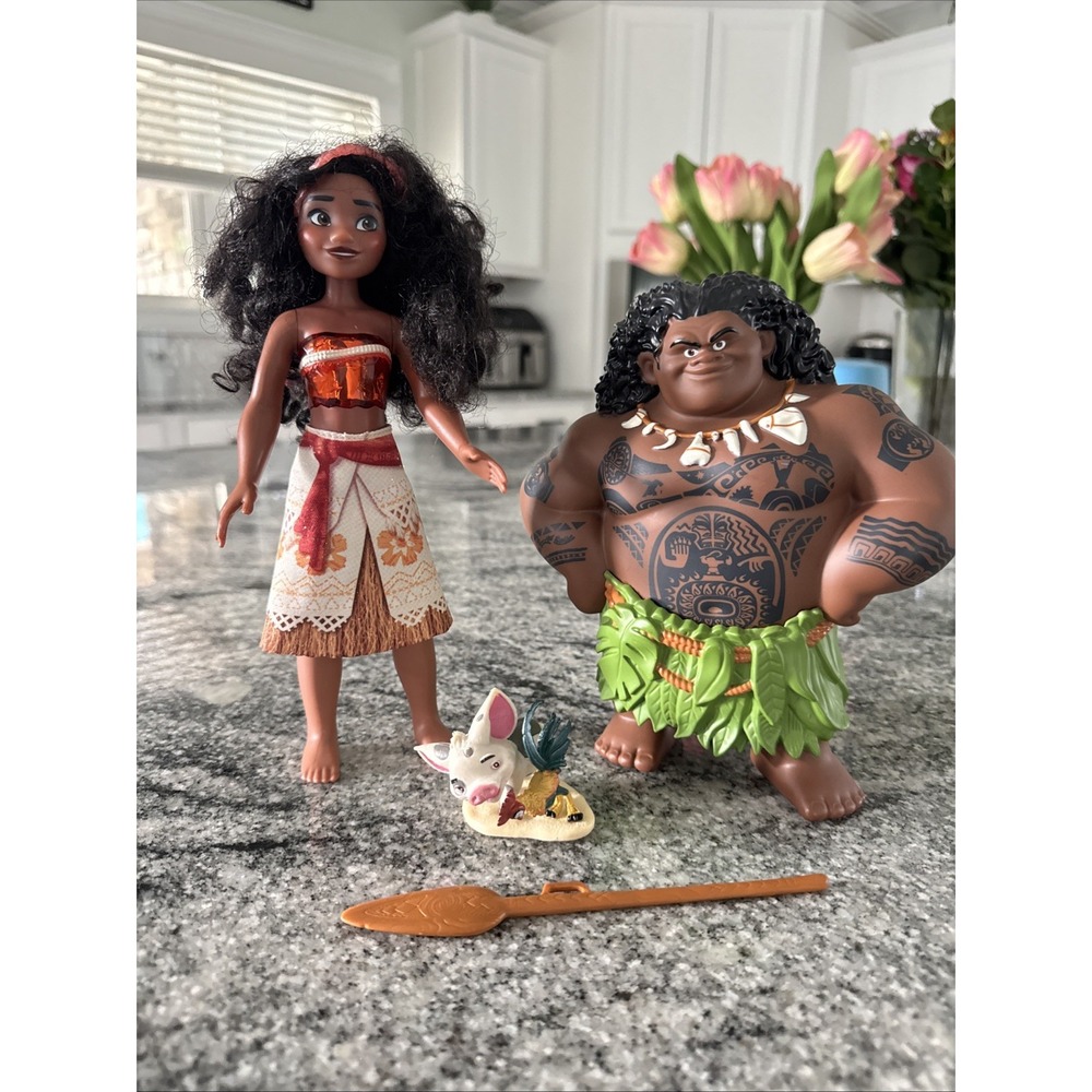 Disney Moana Adventure Collection Moana Maui Hei Hei Pua Pig Doll B8307 #17